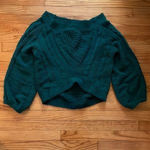Soft crochet green sweater